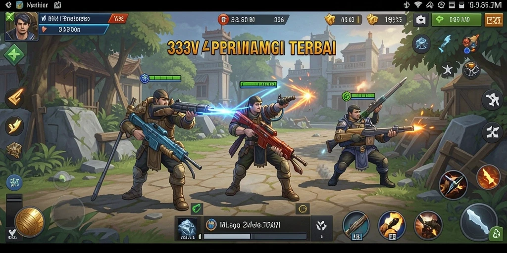 Tangkapan layar utama 333V yang menunjukkan aksi gameplay SLG.