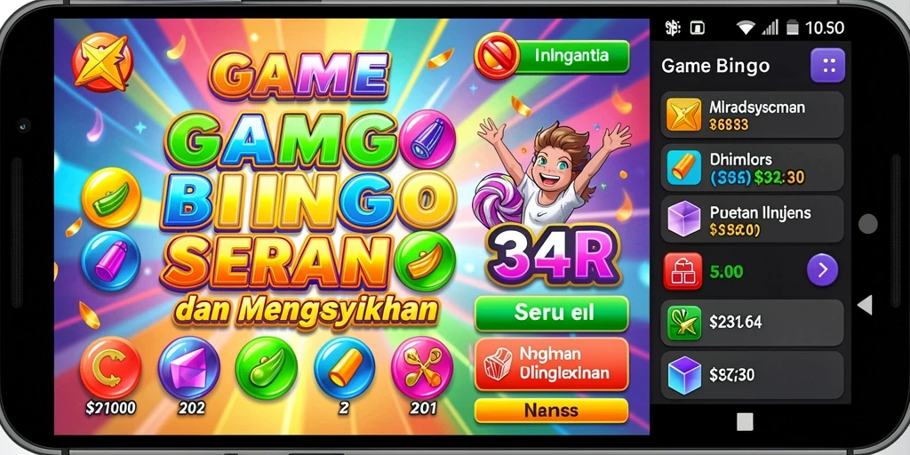 Screenshot permainan Bingo 34R yang seru dan menarik.