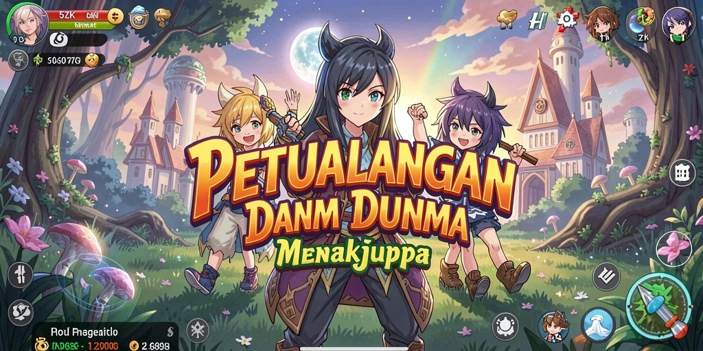 Tampilan gameplay seru dan mendalam di dunia Anime 5ZK.
