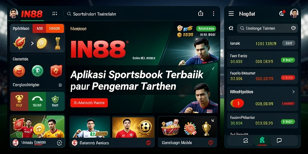 Screenshot gameplay IN88 yang menampilkan berbagai pilihan taruhan olahraga.
