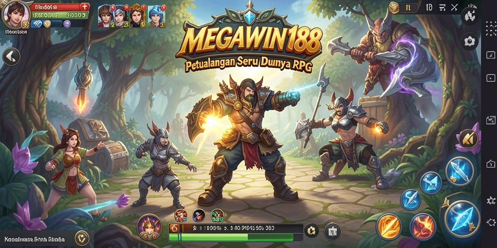 Tampilan gameplay RPG yang mendebarkan di MEGAWIN188.
