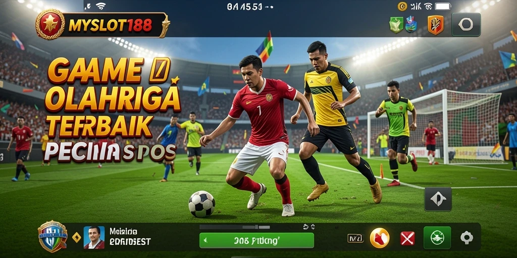 Tampilan gameplay dinamis dalam MYSLOT188 yang menampilkan pertandingan olahraga kompetitif.