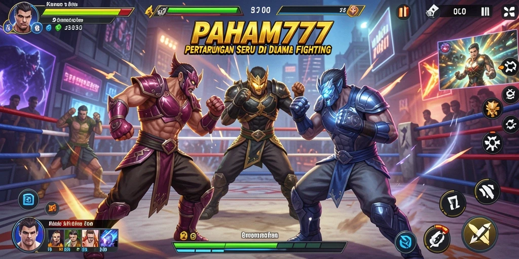 Tampilan gameplay PAHAM777 yang mendebarkan dengan pertarungan karakter.