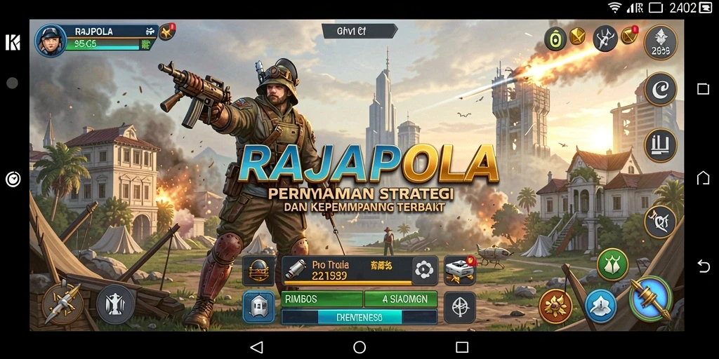 Tampilan gameplay RAJAPOLA yang menarik dan menantang.