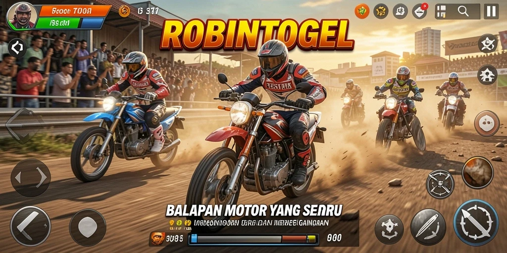 Tampilan gameplay seru dan mendebarkan di ROBINTOGEL.