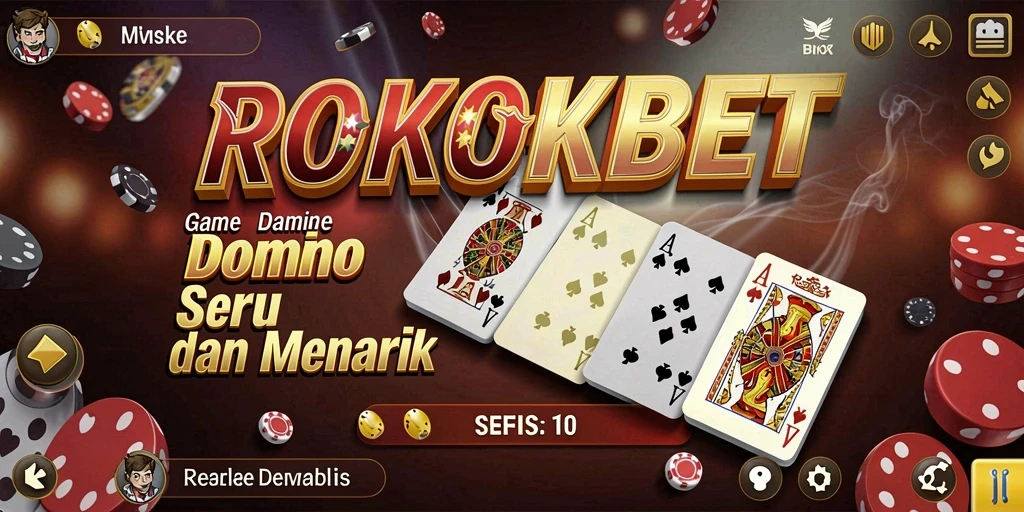 Screenshot ROKOKBET menampilkan gameplay Domino yang seru.