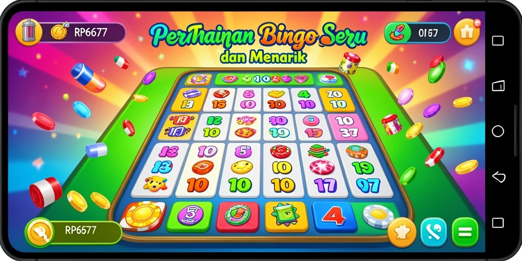 Tampilan gameplay RP6677 dengan suasana Bingo yang seru.
