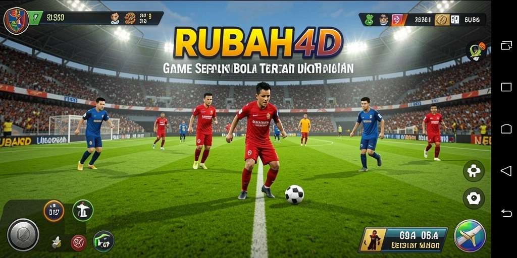 Gameplay seru RUBAH4D yang menggambarkan aksi sepak bola.