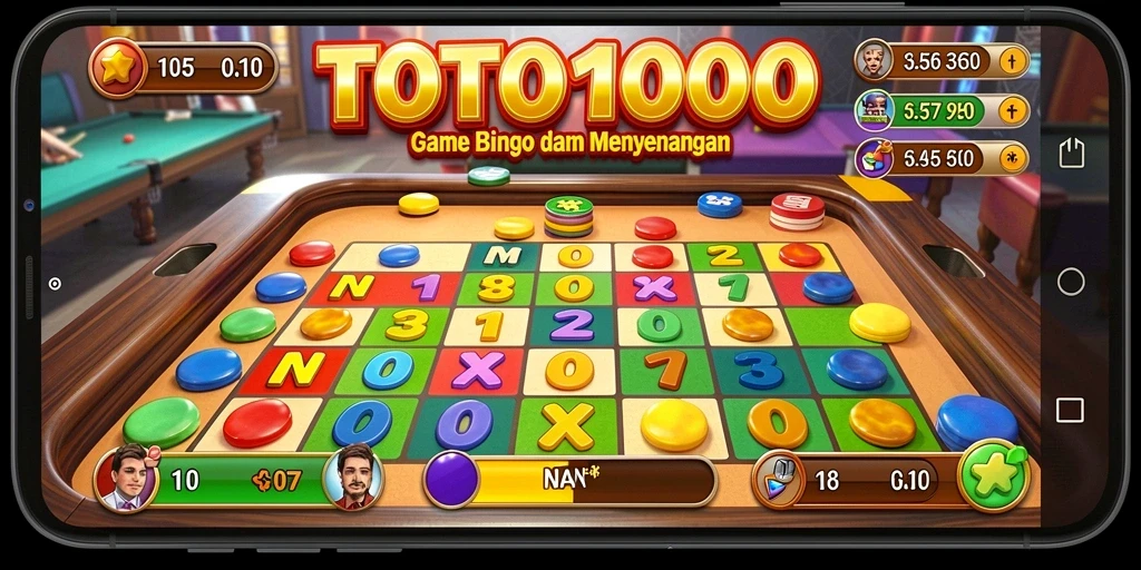 Tampilan gameplay TOTO1000 yang menarik dan interaktif.