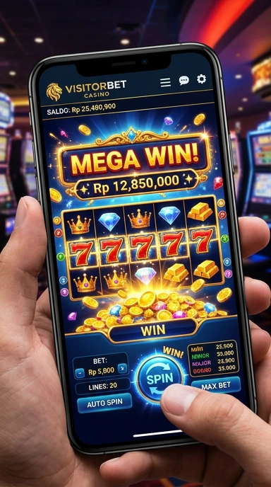 Screenshot aplikasi visitorbet saat menelusuri kategori aplikasi.